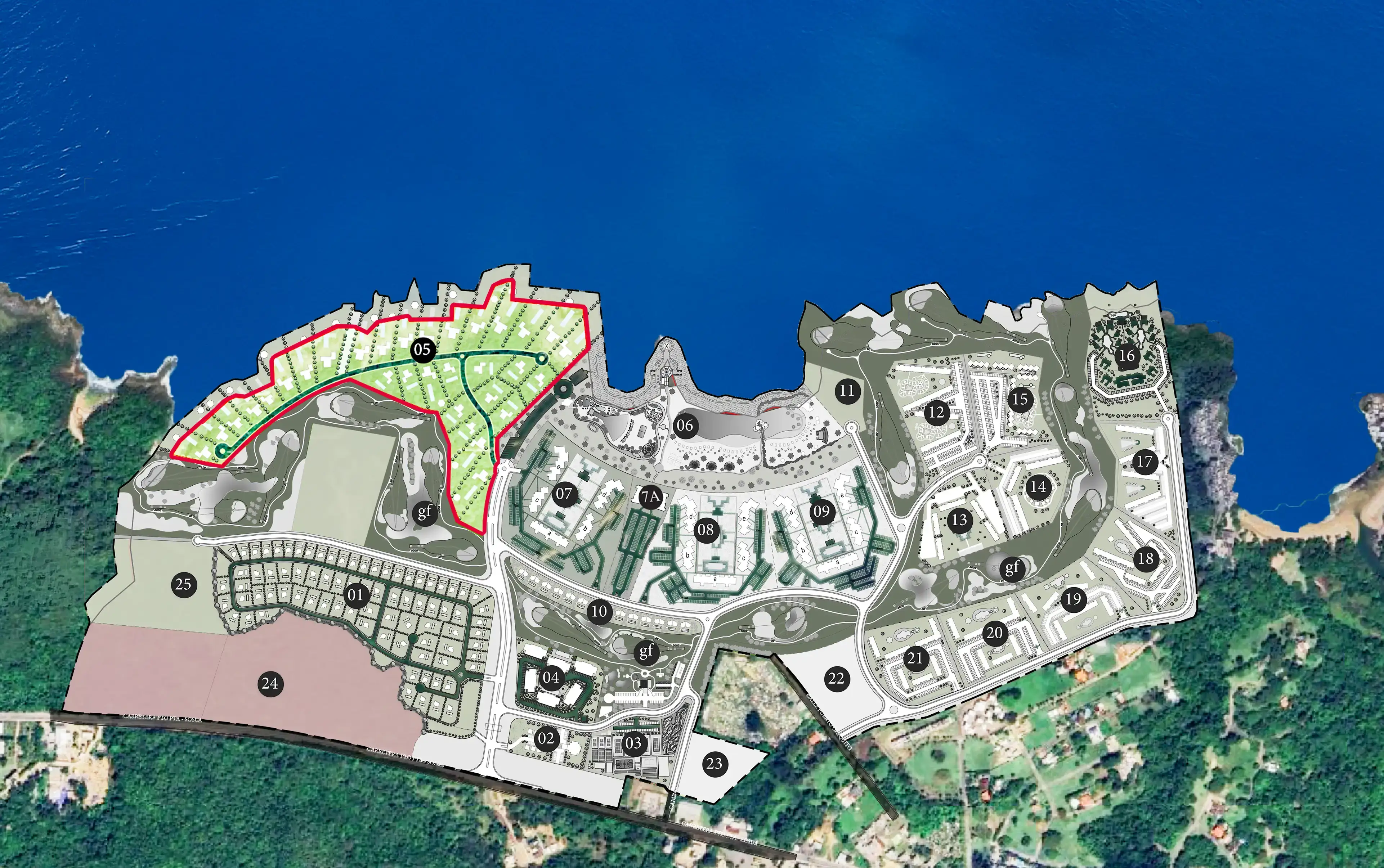 Lot map and locations in Vista Del Mar